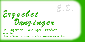 erzsebet danzinger business card